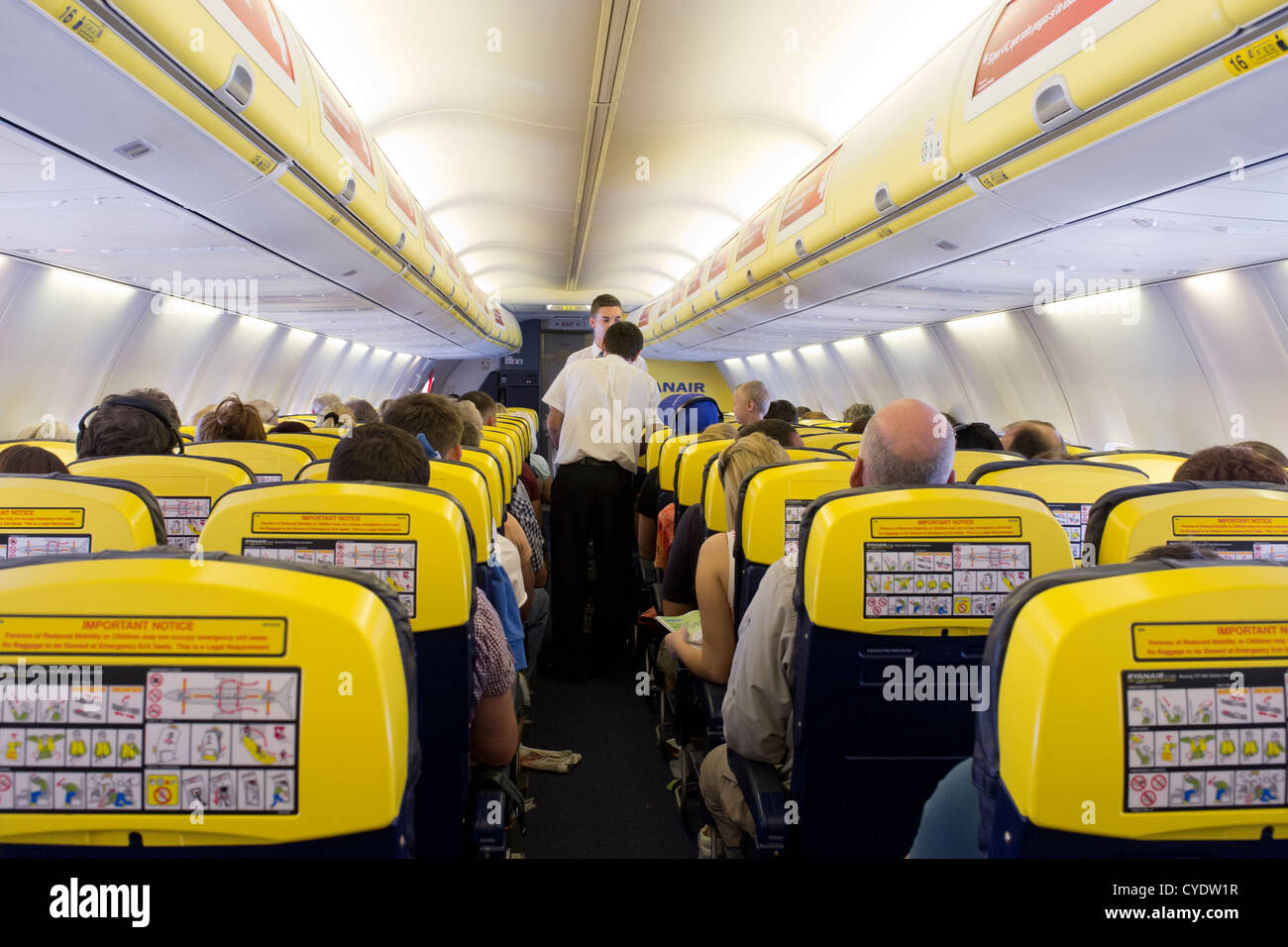 Aménagement cabine avion Ryanair Banque D'Images