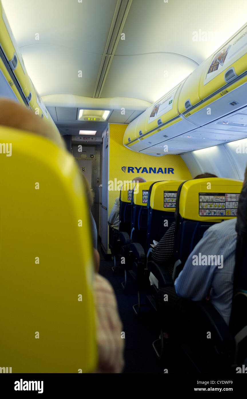 Aménagement cabine avion Ryanair Banque D'Images