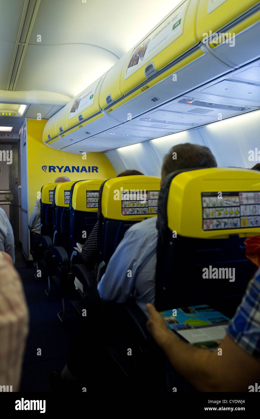 Aménagement cabine avion Ryanair Banque D'Images