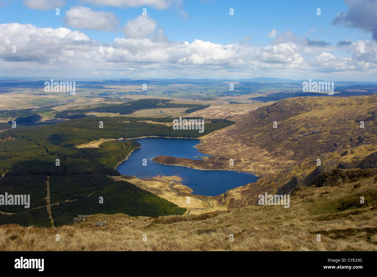 Loch Dungeon de Rhinns de Kells, Galloway Hills, Dumfries et Galloway, Écosse Banque D'Images