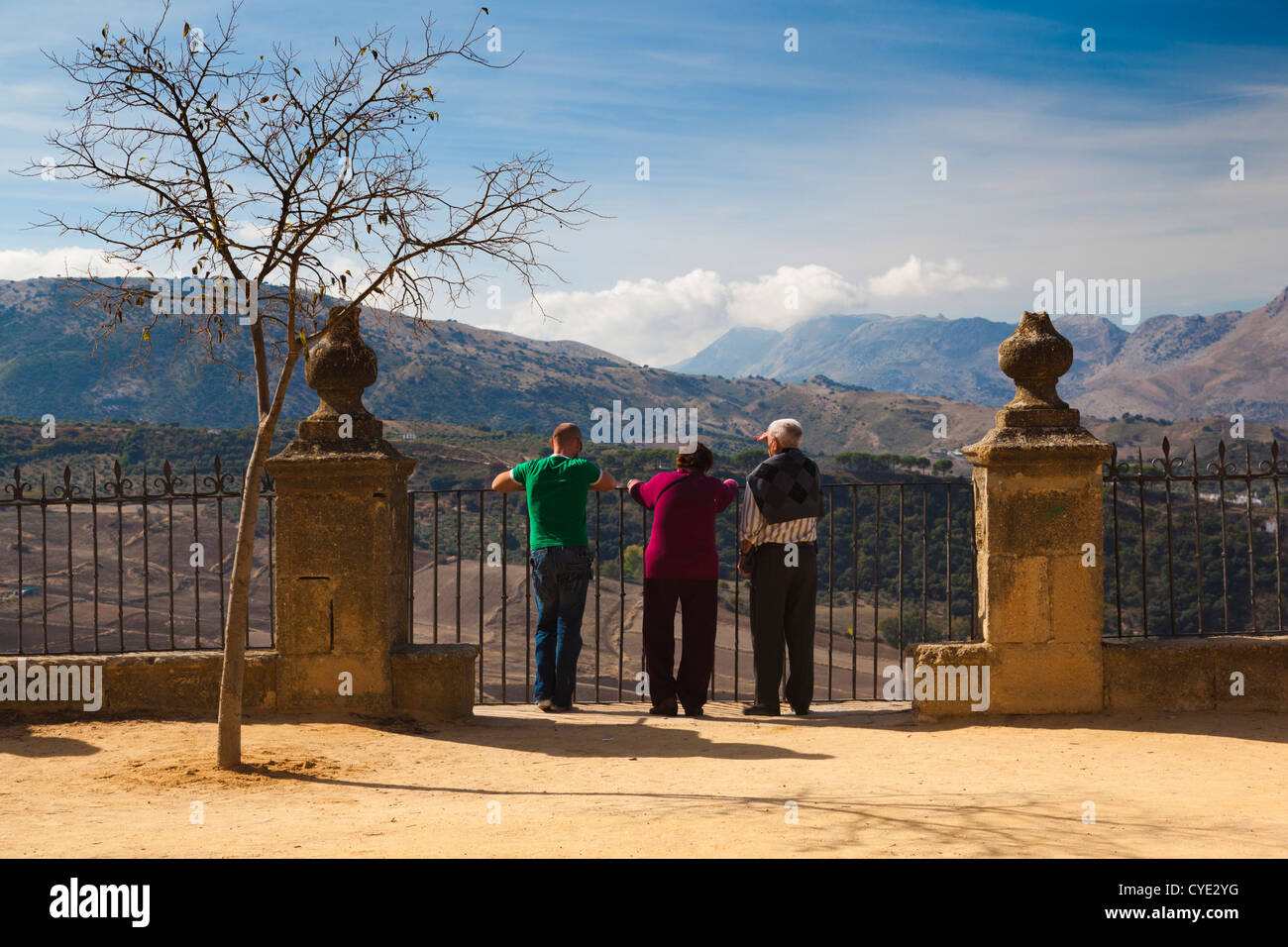 Espagne, Andalousie, région de la province de Malaga, Ronda, parc Alameda de Tajo Banque D'Images