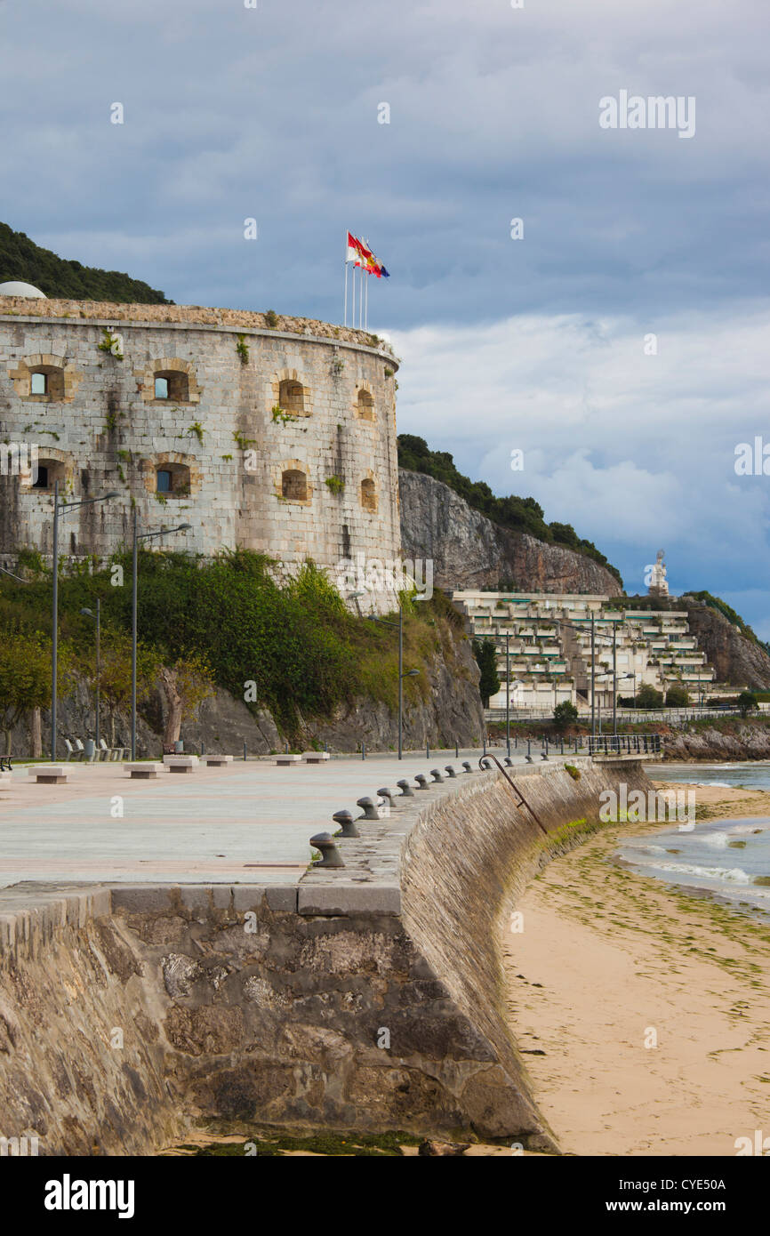 L'Espagne, Cantabria, Cantabria Région Province, Santona, forteresse Fuerte de San Martin Banque D'Images