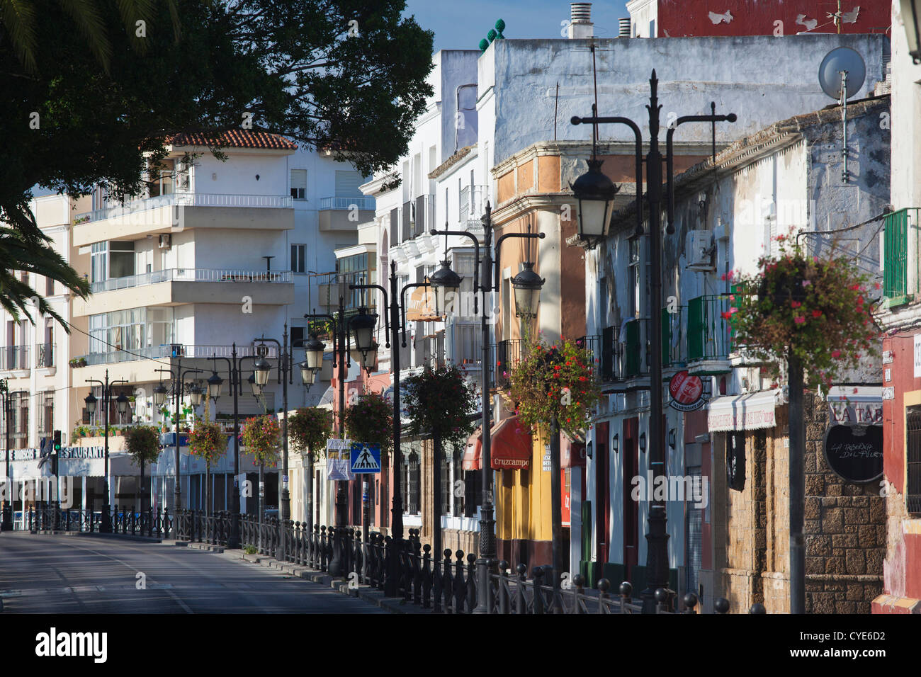 Espagne, Andalousie, Cadix Région Province, Région du Triangle Sherry, El Puerto de Santa Maria, vue sur la ville Banque D'Images