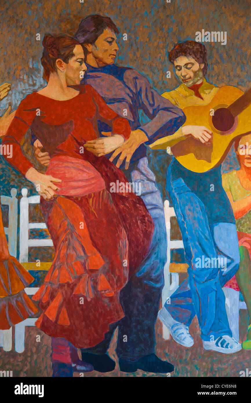Espagne, Andalousie, région Province de Séville, Séville, Museo musée Flamenco, flamenco-peinture à thème Banque D'Images