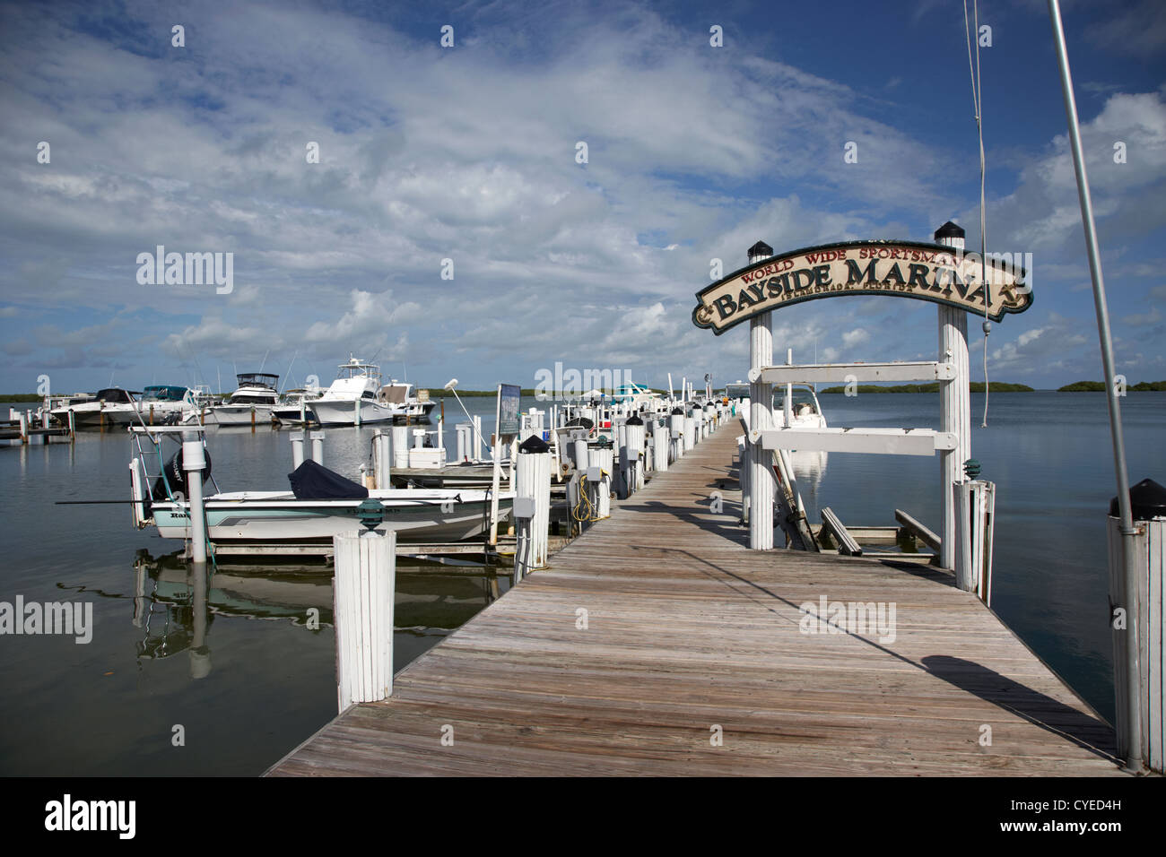 World wide sportsman bayside marina islamorada florida keys usa Banque D'Images