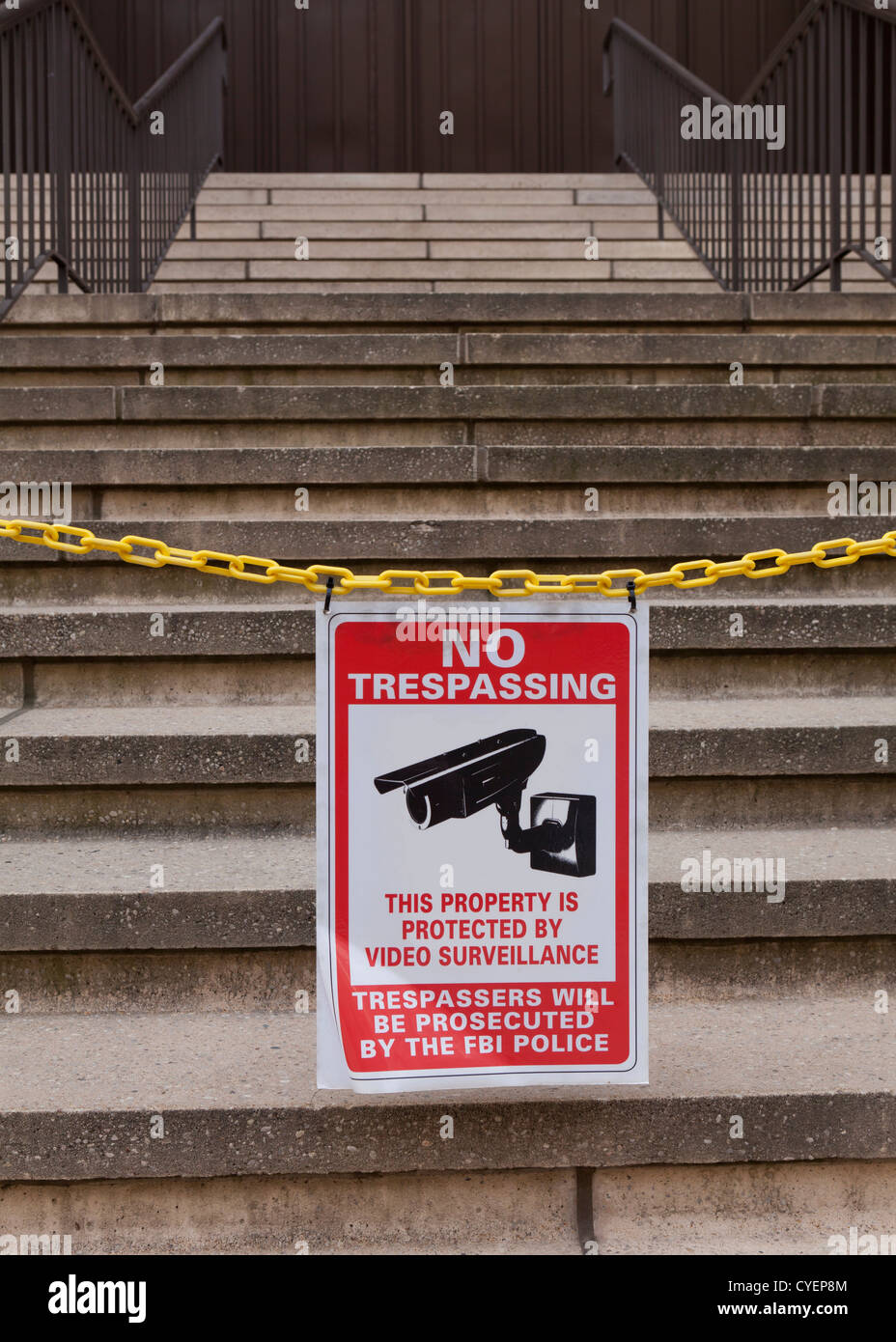 Aucune intrusion / Surveillance vidéo sign Banque D'Images