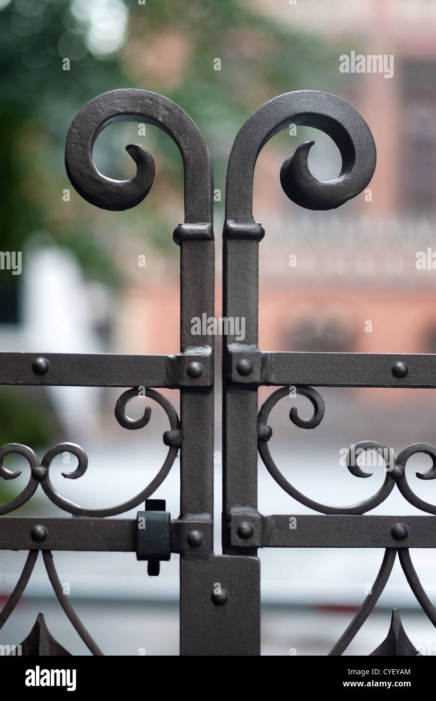 Elements wrought fence Banque D'Images