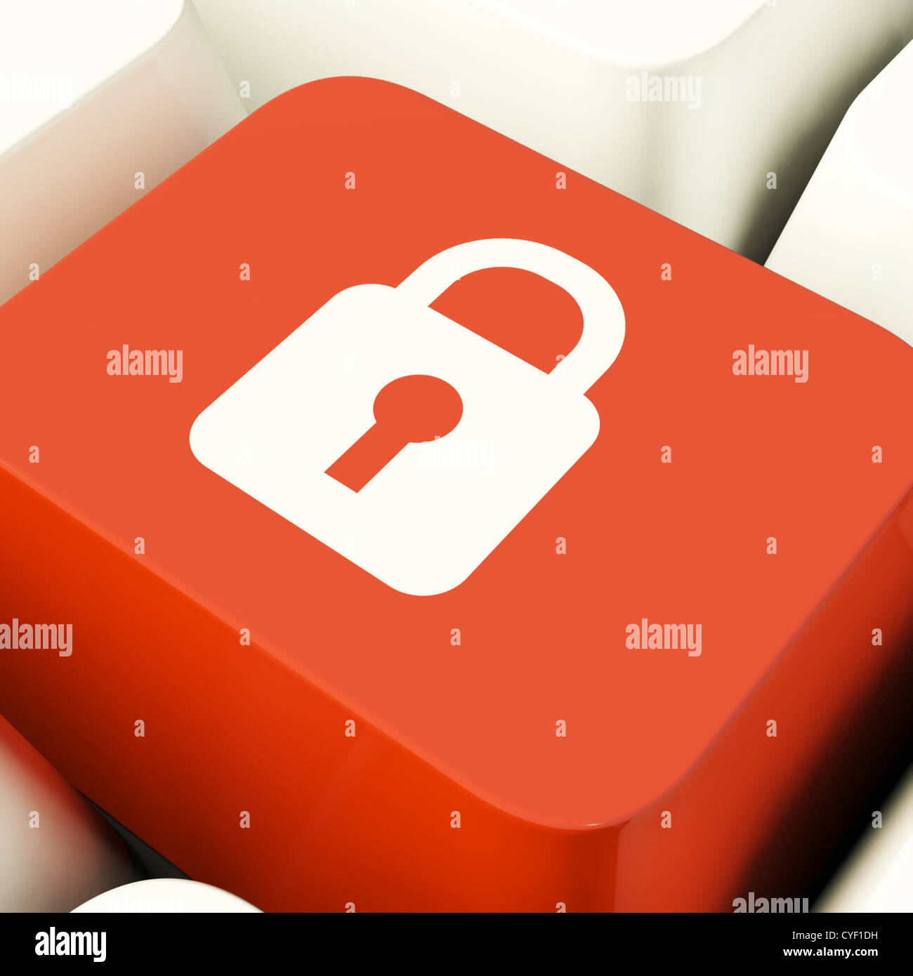 L'icône de cadenas de sécurité La sécurité de l'ordinateur montrant clés ou protégés Banque D'Images