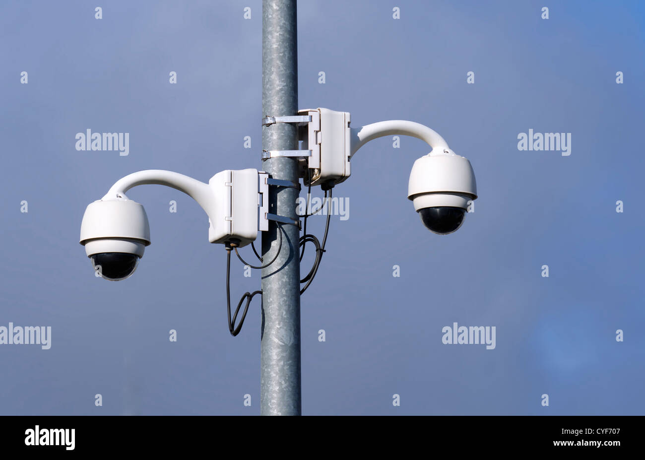 Deux caméra de sécurité CCTV Banque D'Images
