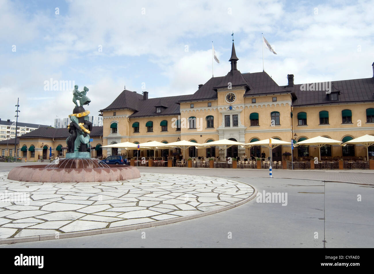 La gare d'Uppsala Suède Swedish transport public Banque D'Images