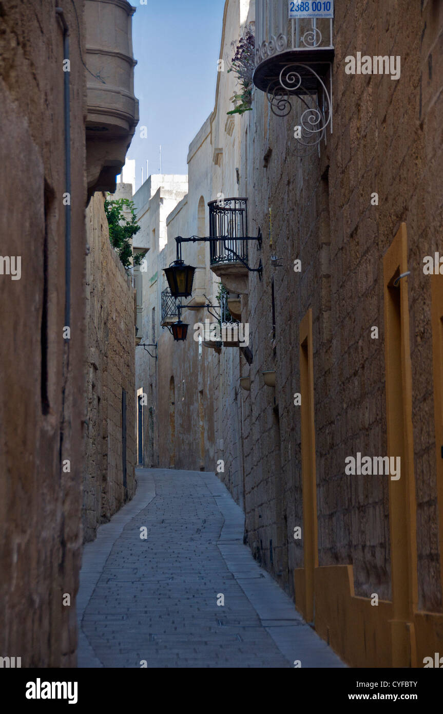 Ruelle Mdina Malte Banque D'Images