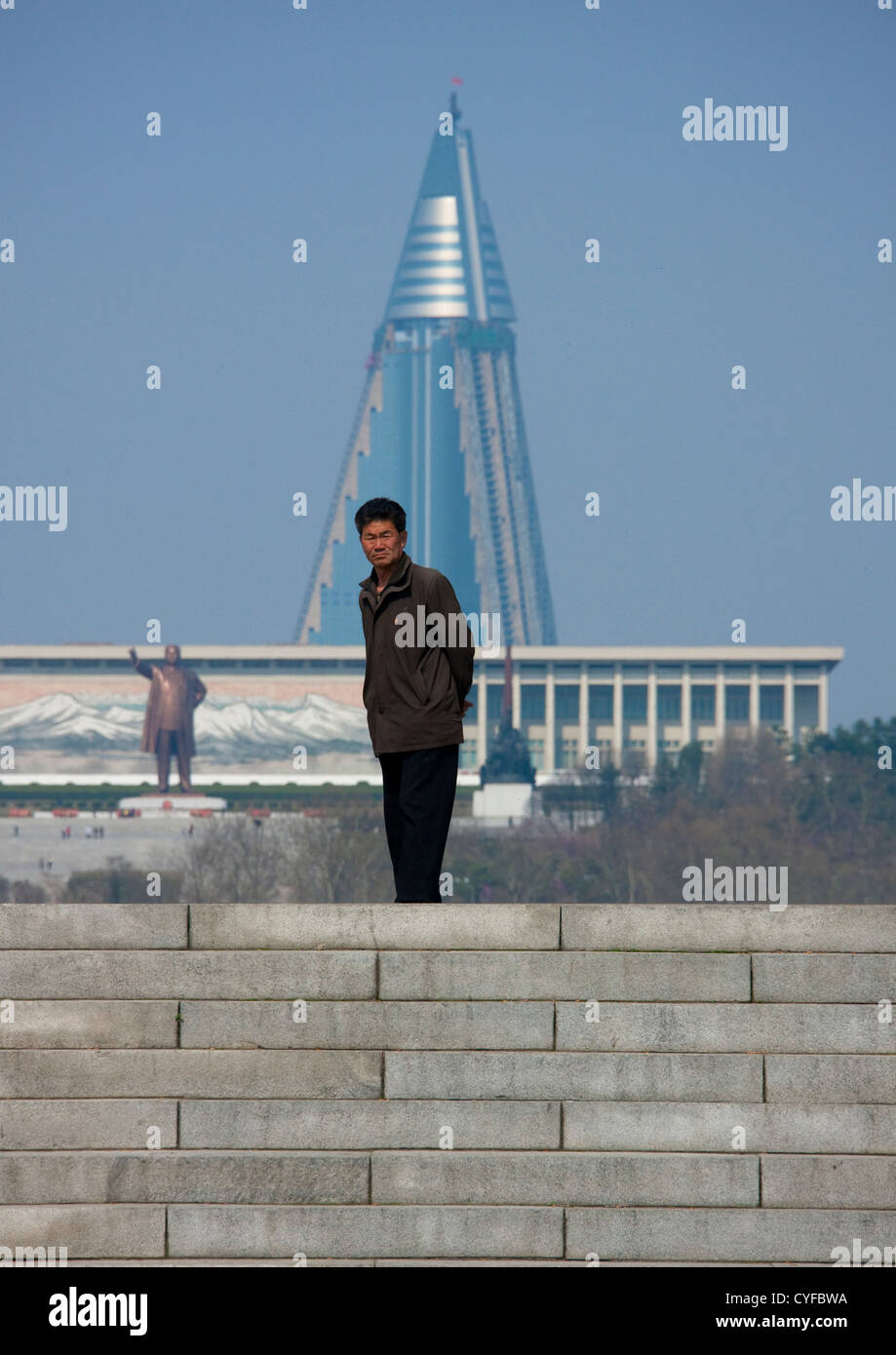 L'hôtel Ryugyong Hotel Kempinski, de Doom, Pyongyang, Corée du Nord Banque D'Images