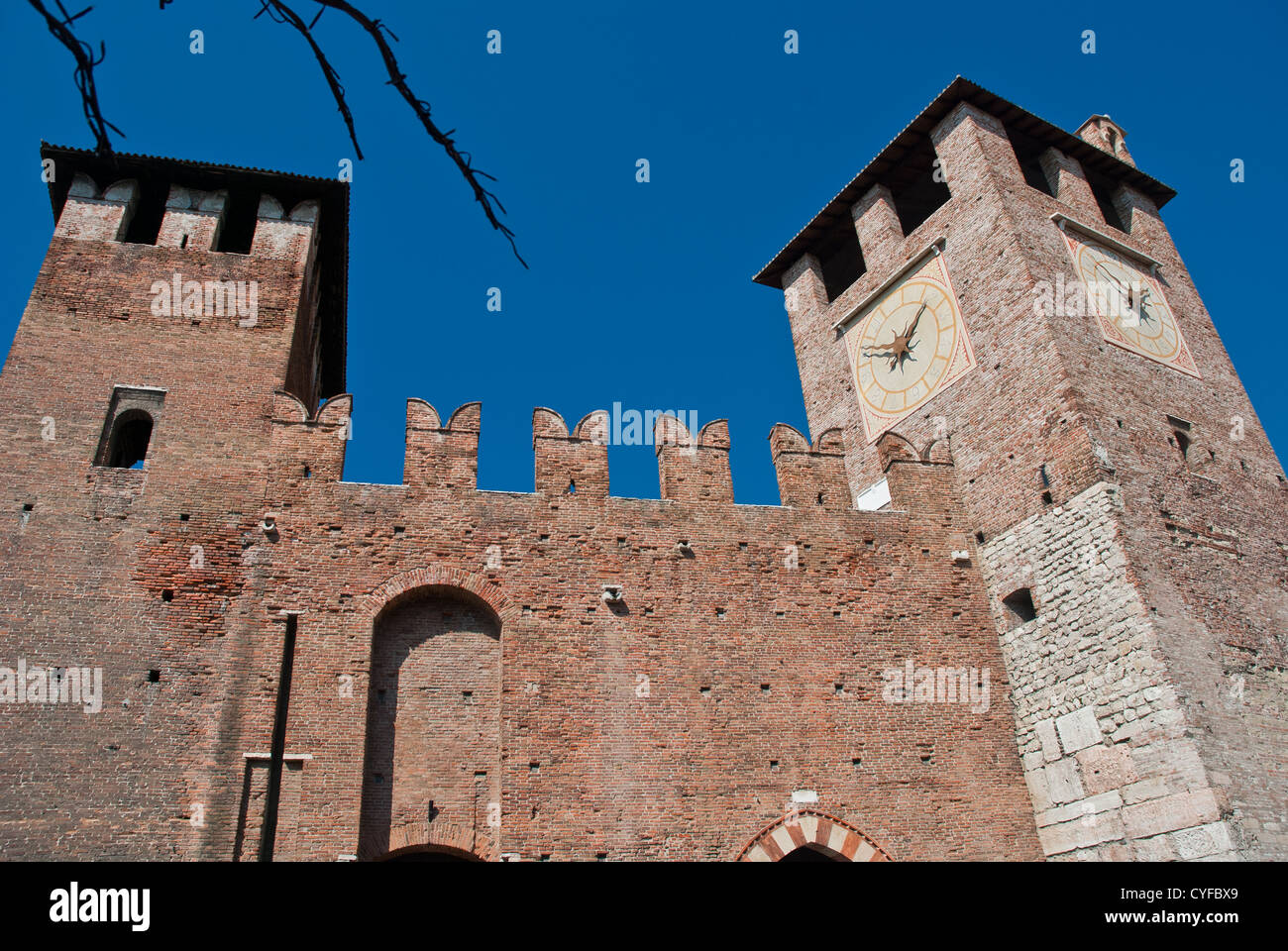 Castelvecchio dans la ville de Vérone en Italie du Nord Banque D'Images