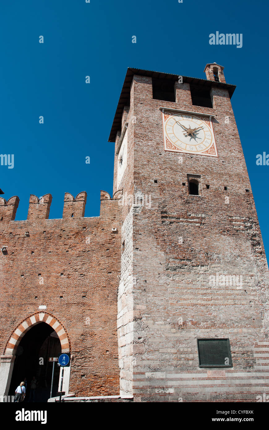 Castelvecchio dans la ville de Vérone en Italie du Nord Banque D'Images