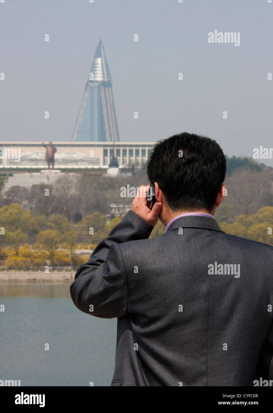 L'hôtel Ryugyong Hotel Kempinski, de Doom, Pyongyang, Corée du Nord Banque D'Images