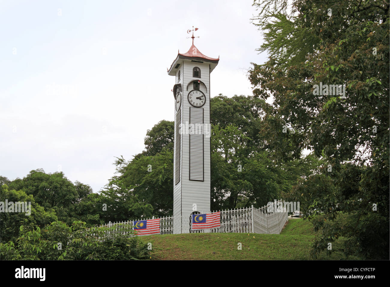 Tour de l'horloge Atkinson, Brace Hill, Kota Kinabalu, Sabah, Bornéo, Malaisie, en Asie du sud-est Banque D'Images