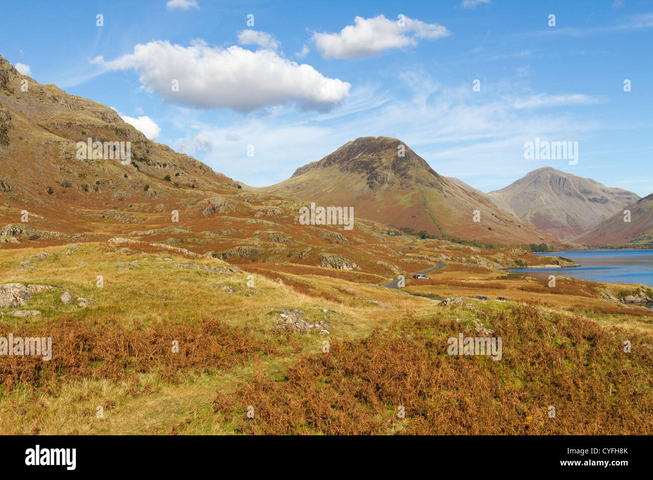 Les collines et montagnes autour de dans le district du lac Wastwater Cumbria Banque D'Images