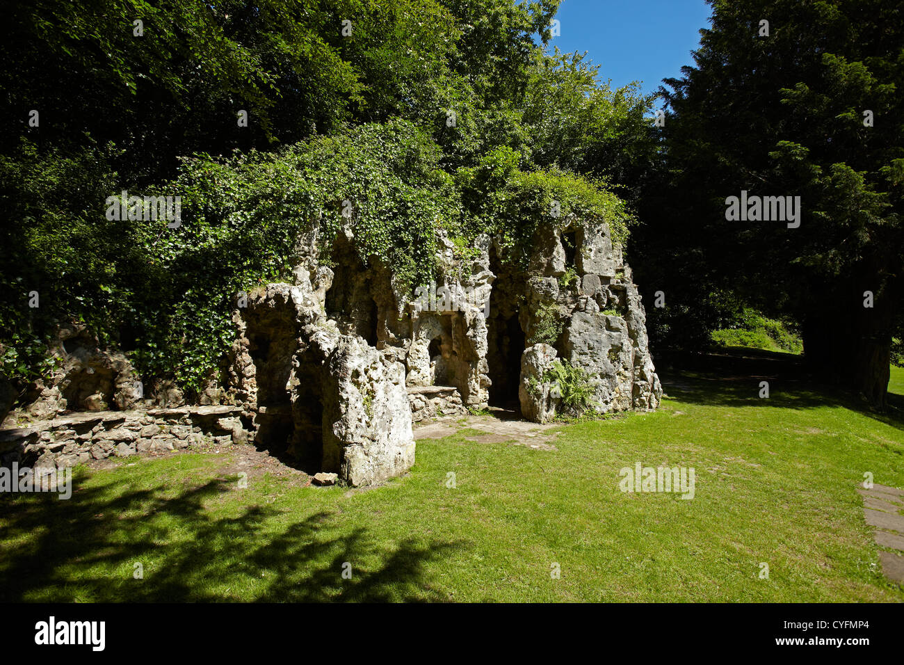 Grotte de Old Wardour Castle, Wiltshire, England, UK Banque D'Images