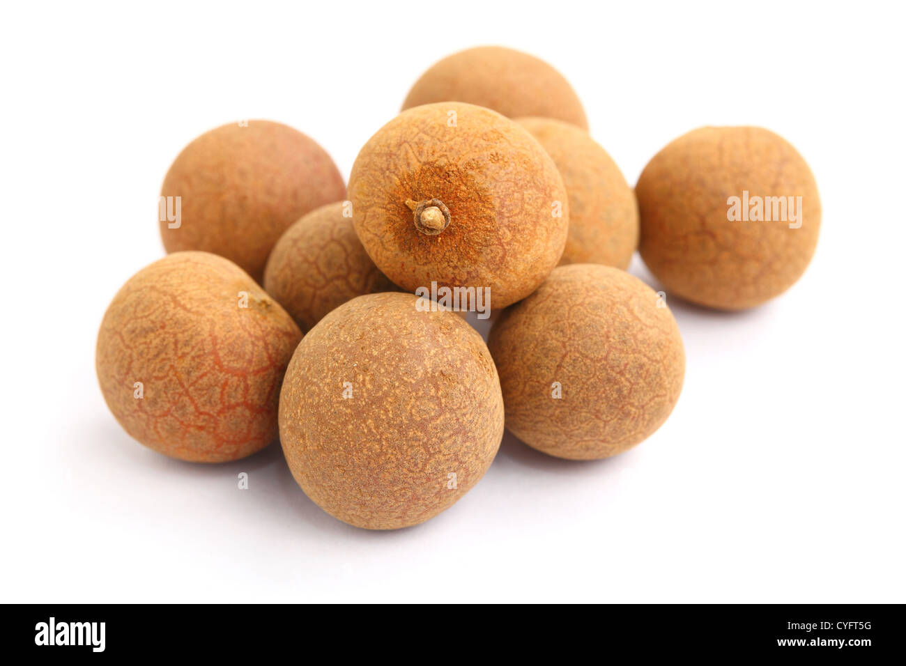 longanes séchés Banque D'Images