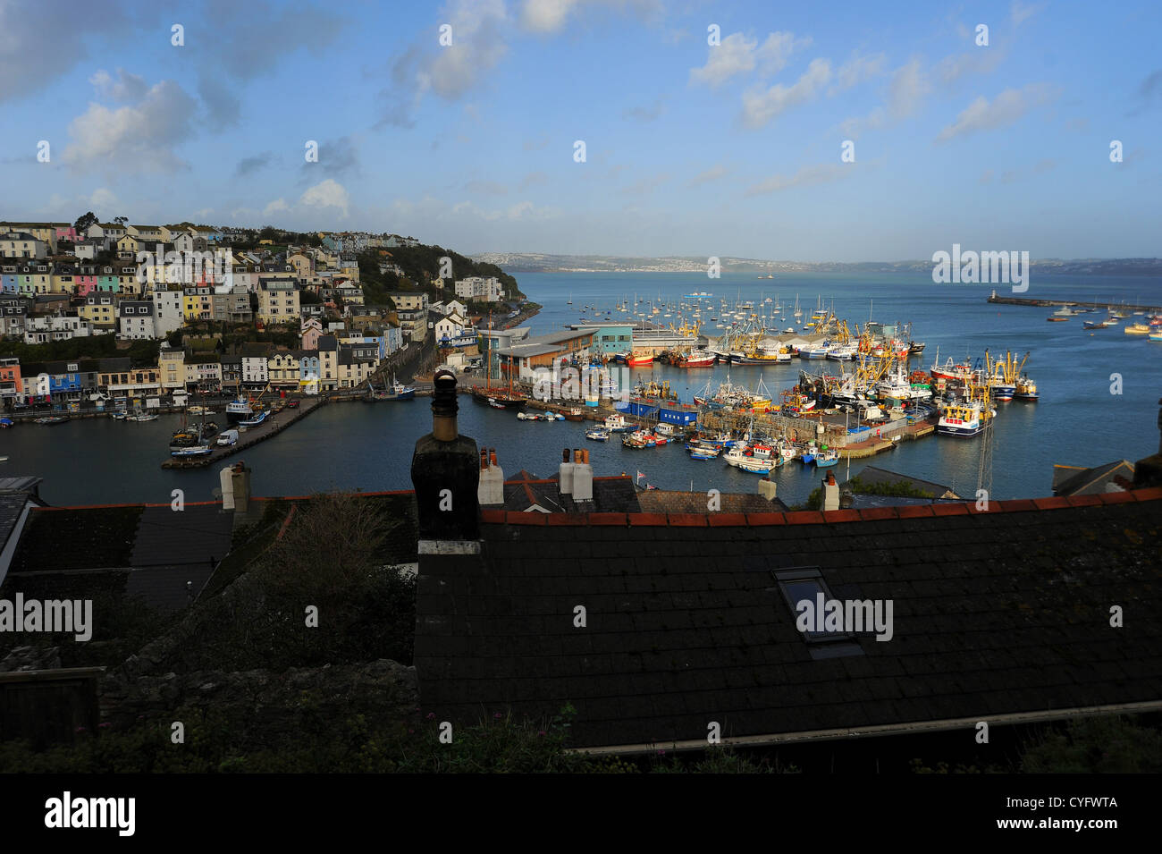 Port de Brixham Devon Banque D'Images