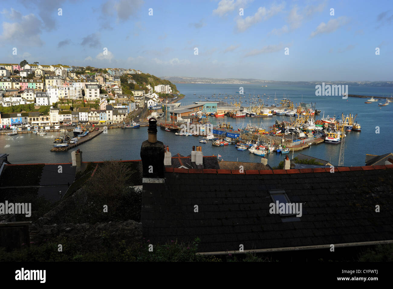 Port de Brixham Devon Banque D'Images