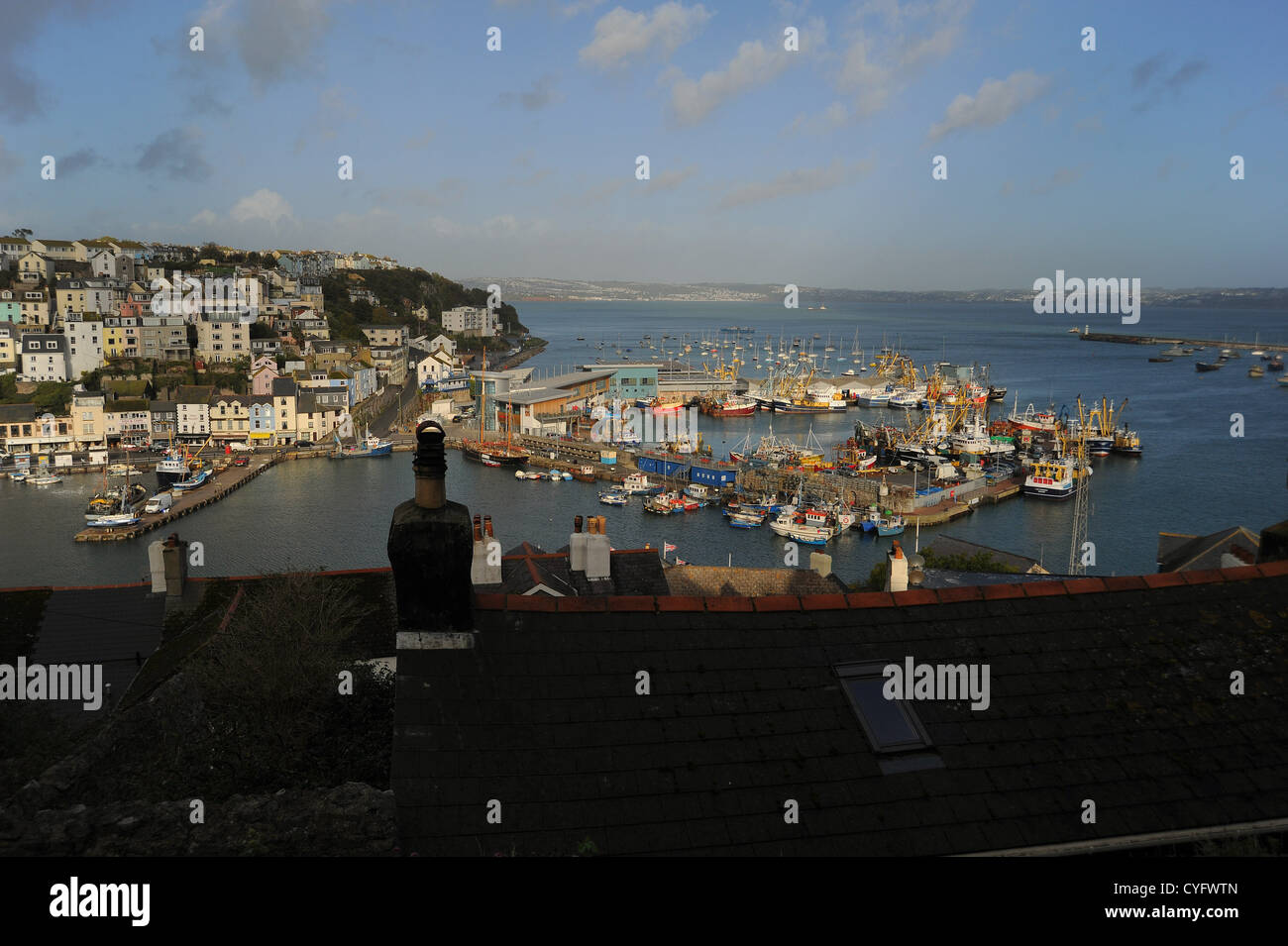 Port de Brixham Devon Banque D'Images