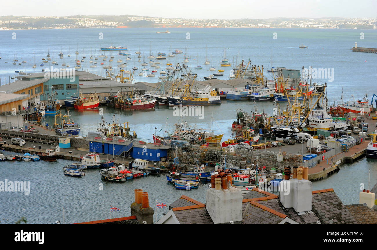 Port de Brixham Devon Banque D'Images