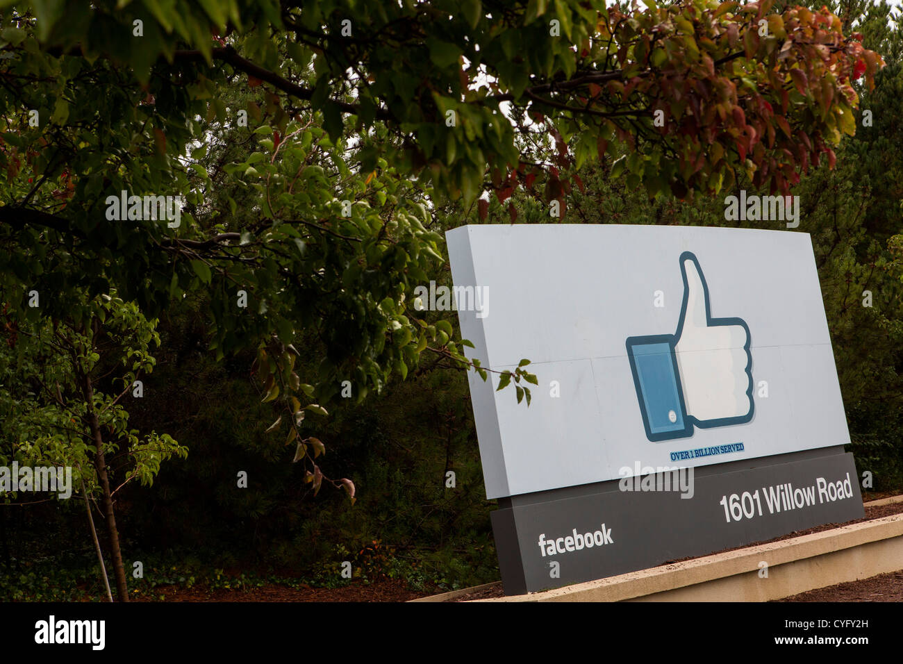 Le siège social de Facebook. Banque D'Images