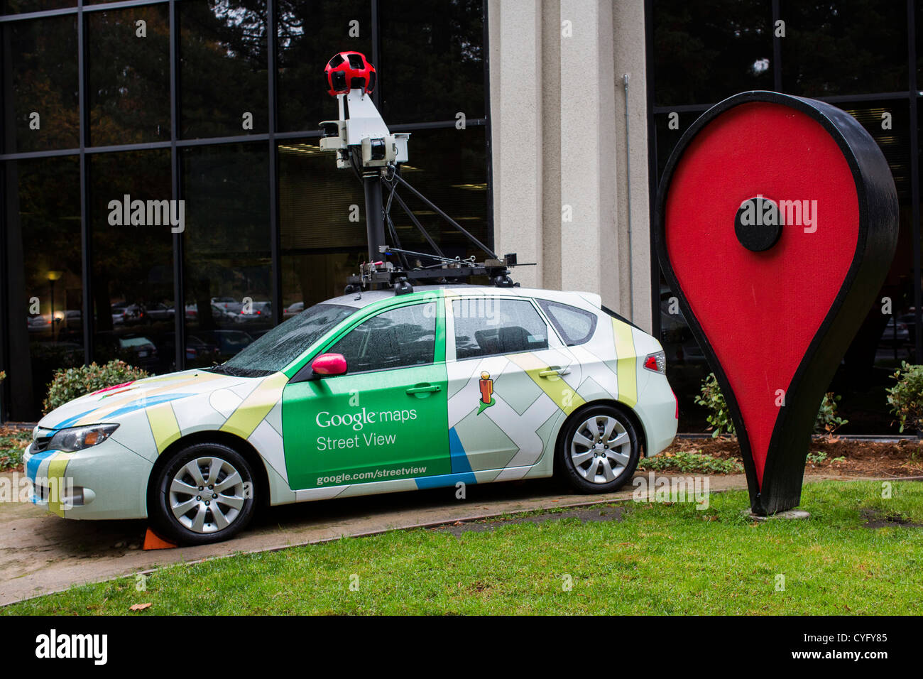 Les Google Maps et Street View section du complexe du siège de Google, aussi connu comme le "Googleplex" Banque D'Images