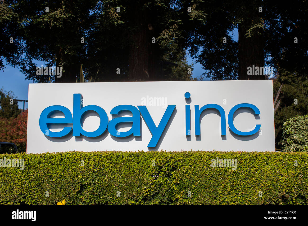 Le siège de eBay, avec un nouveau logo. Banque D'Images