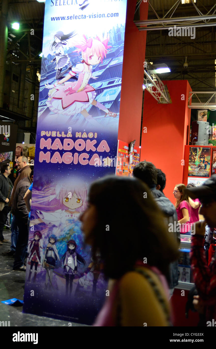 Madoka Magica dans XVIII saló del Manga à Barcelone Banque D'Images