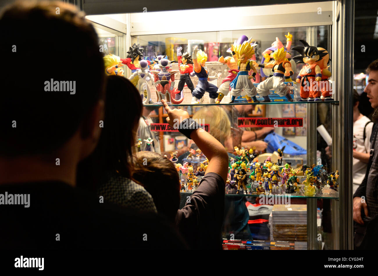Dragon Ball jouets en XVIII saló del Manga à Barcelone Banque D'Images