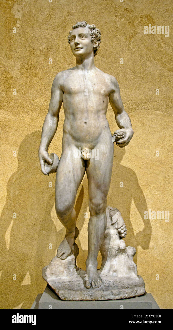 Bacchus 1554 Domenico Poggini 1520-1590 L'Italien Florence en Italie 142cm Banque D'Images