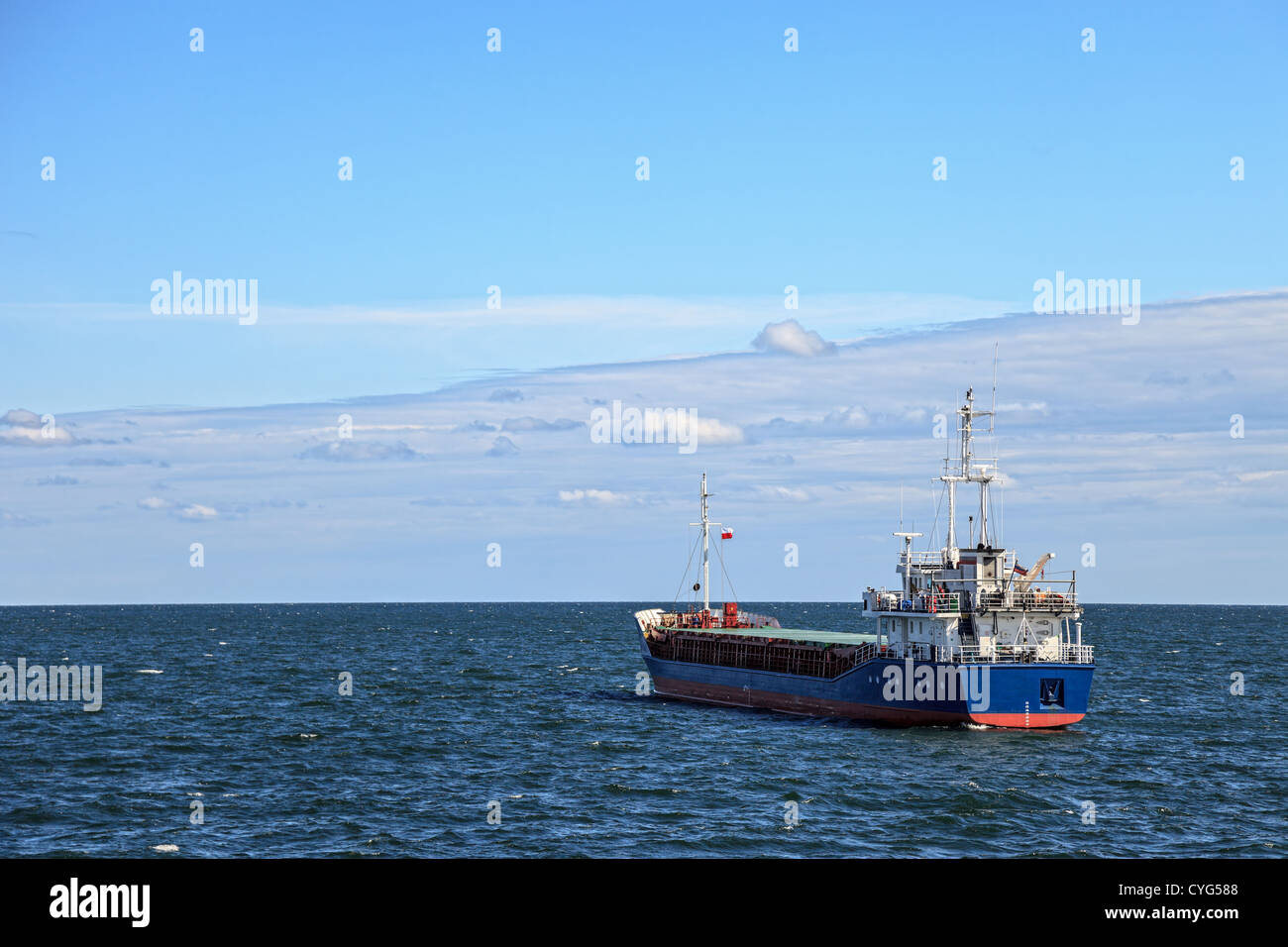 Les marchandises des navires en mer. Banque D'Images