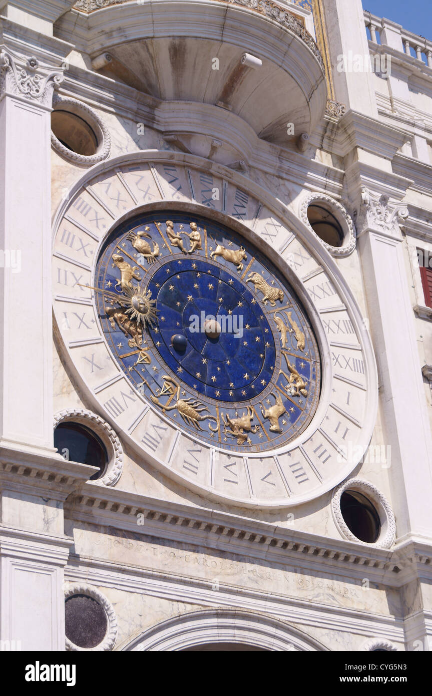 L'horloge de la célèbre place de l'horloge à Venise Banque D'Images