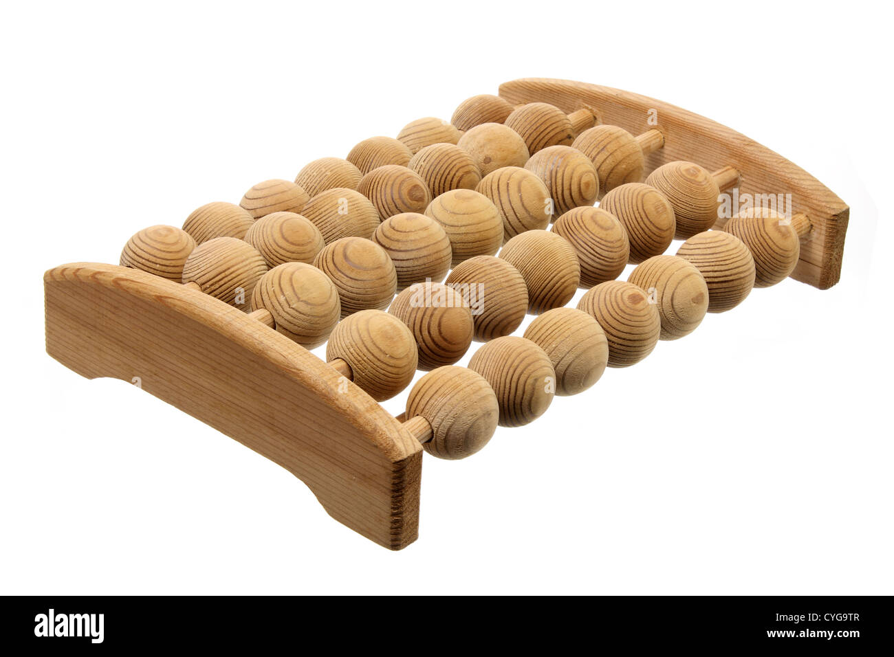 Massage des pieds en bois Banque D'Images