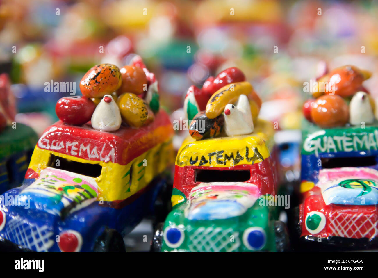 Bus de poulet en porcelaine au Guatemala Banque D'Images