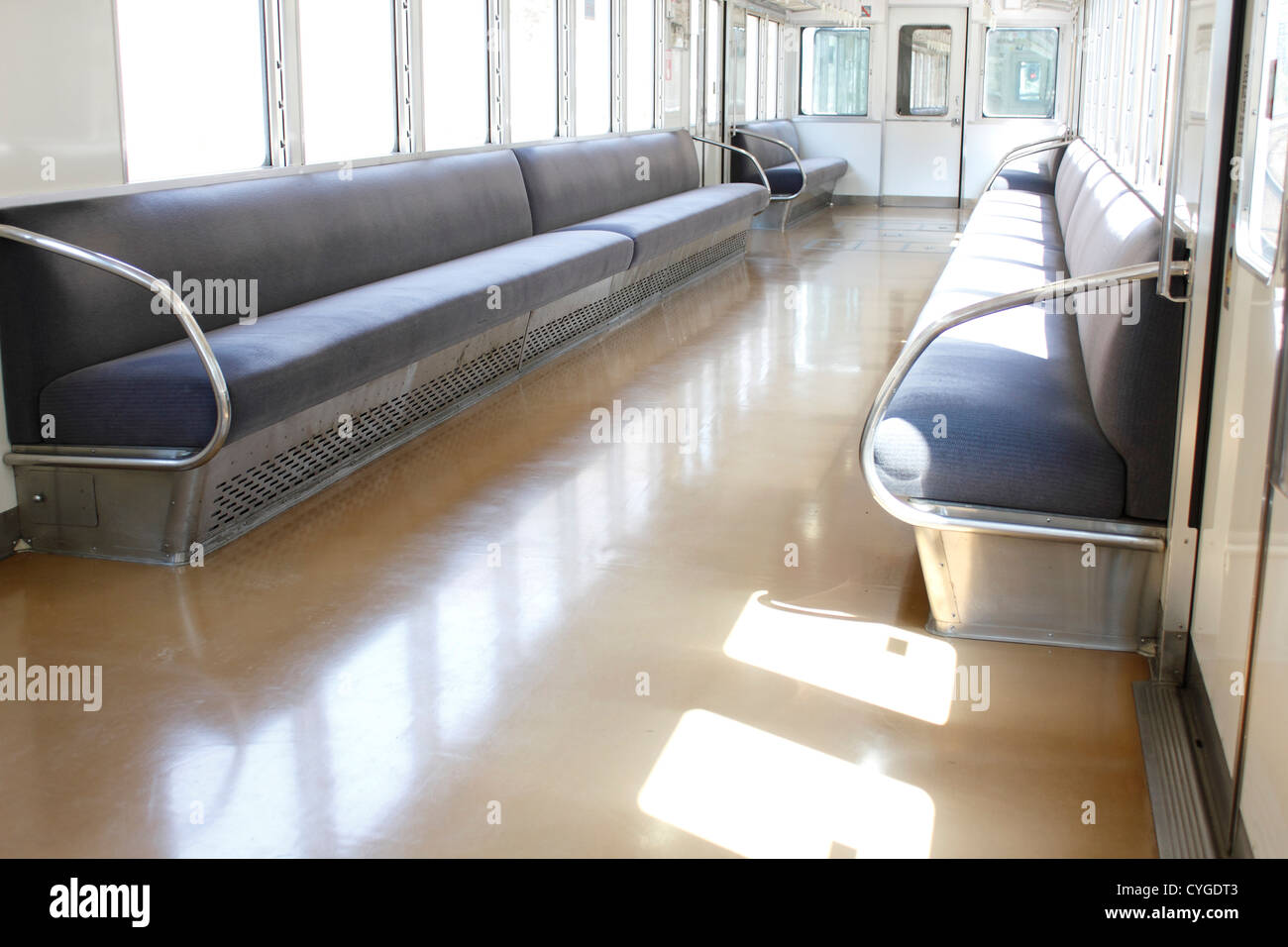Intérieur de train Banque D'Images