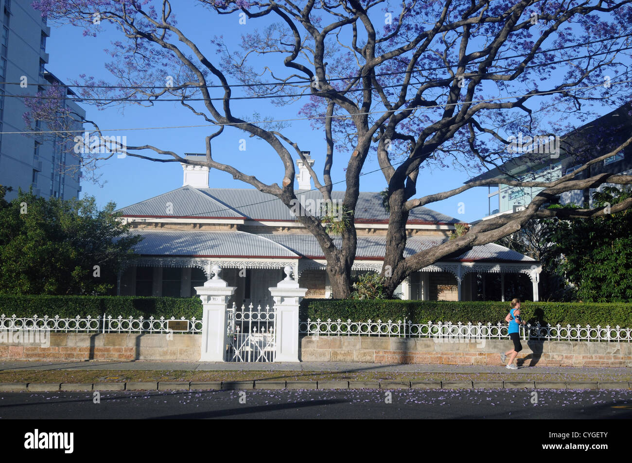 L'architecture classique du Club de Moreton dans Moray St, New Farm, Brisbane, Queensland, Australie. Pas de monsieur ou PR Banque D'Images