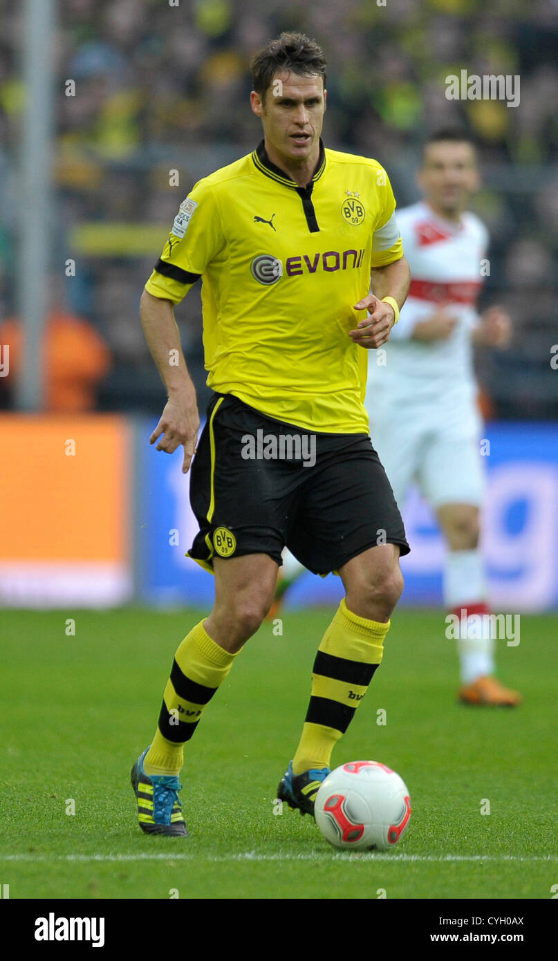 03.11..2012, Bundesliga allemande, Signal Iduna Park de Dortmund, Borussia Dortmund (jaune) - VfB Stuttgart (blanc) 0:0 --- Sebastian Kehl (BVB) Banque D'Images