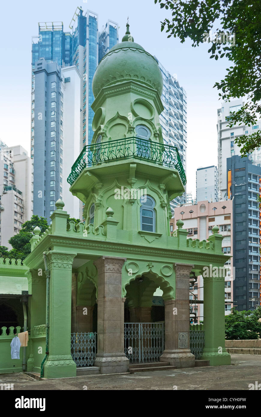 La Mosquée Jamia, Hong Kong Banque D'Images