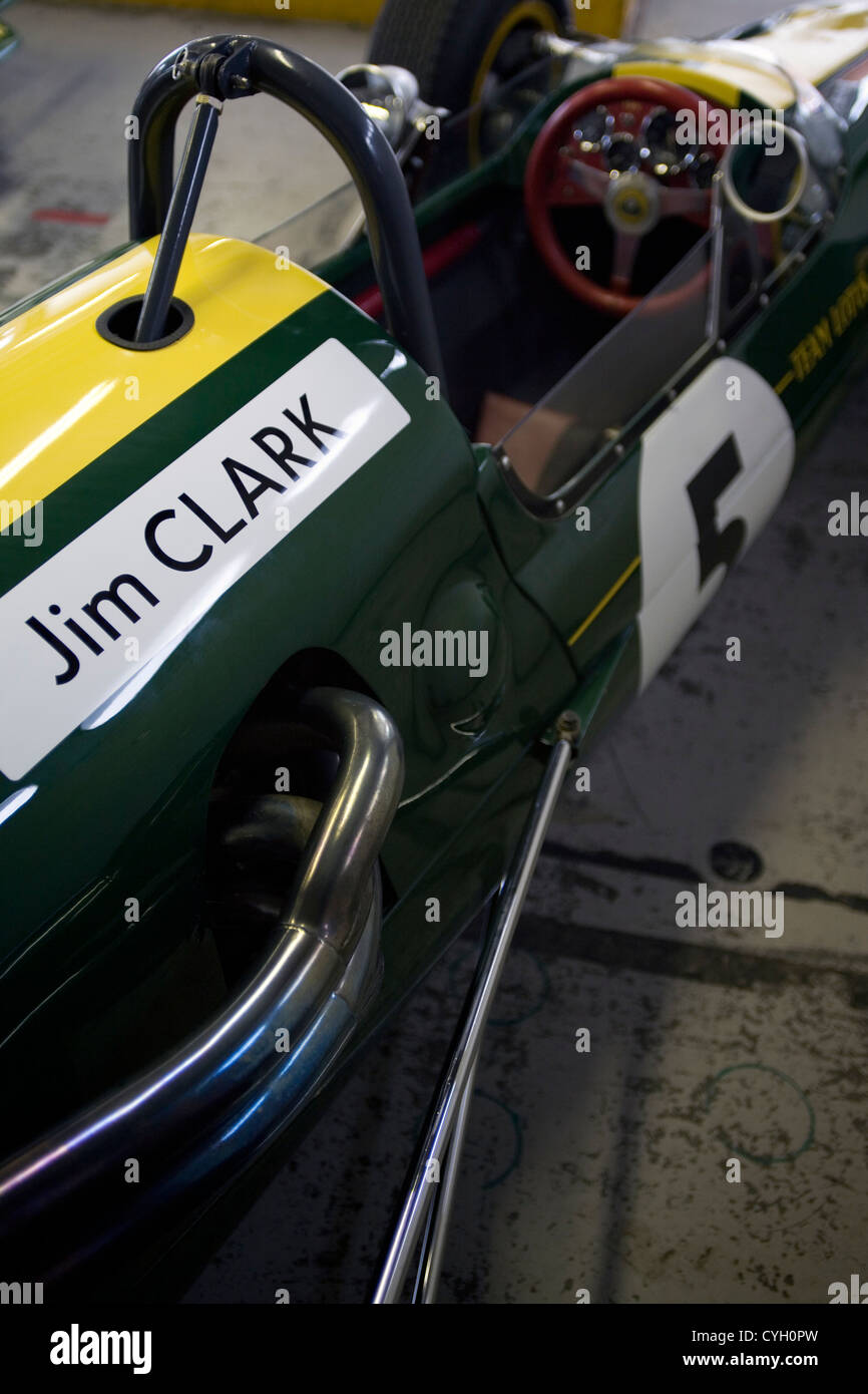 Coventry Climax Lotus racing voiture une fois entraîné par Jim Clark. Banque D'Images