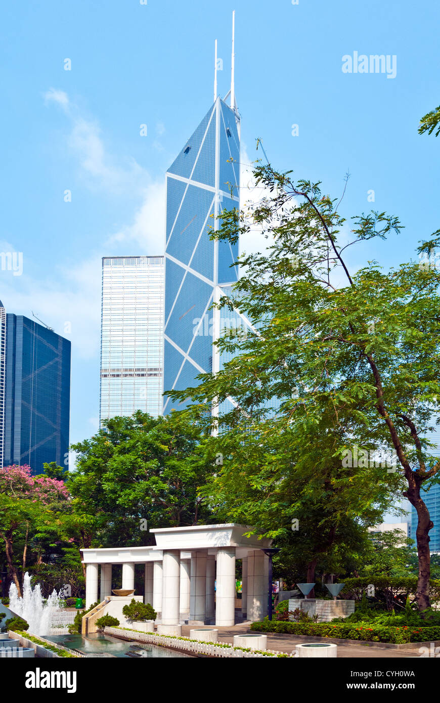 Hong Kong Park, Central Business District Banque D'Images