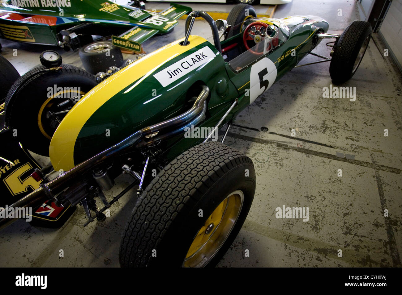 Coventry Climax Lotus racing voiture une fois entraîné par Jim Clark. Banque D'Images