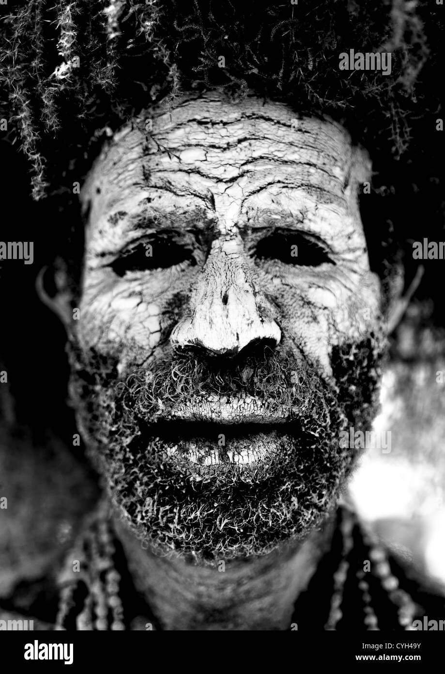 Mister Eglu Narko, Tribu de Chimbu, à Mount Hagen chanter chanter, Western Highlands, Papouasie Nouvelle Guinée Banque D'Images
