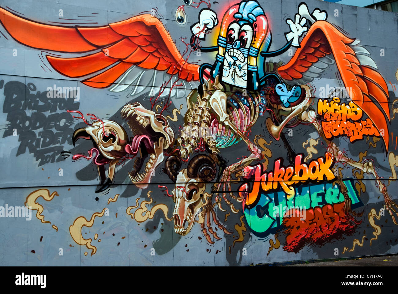 Voir aucun mal street art project nelson street bristol angleterre Banque D'Images