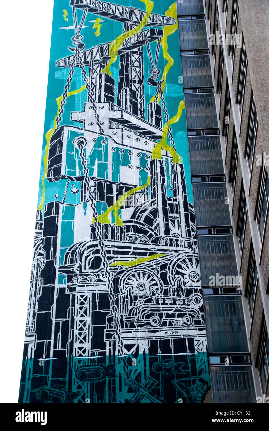 Voir aucun mal street art project nelson street bristol angleterre Banque D'Images