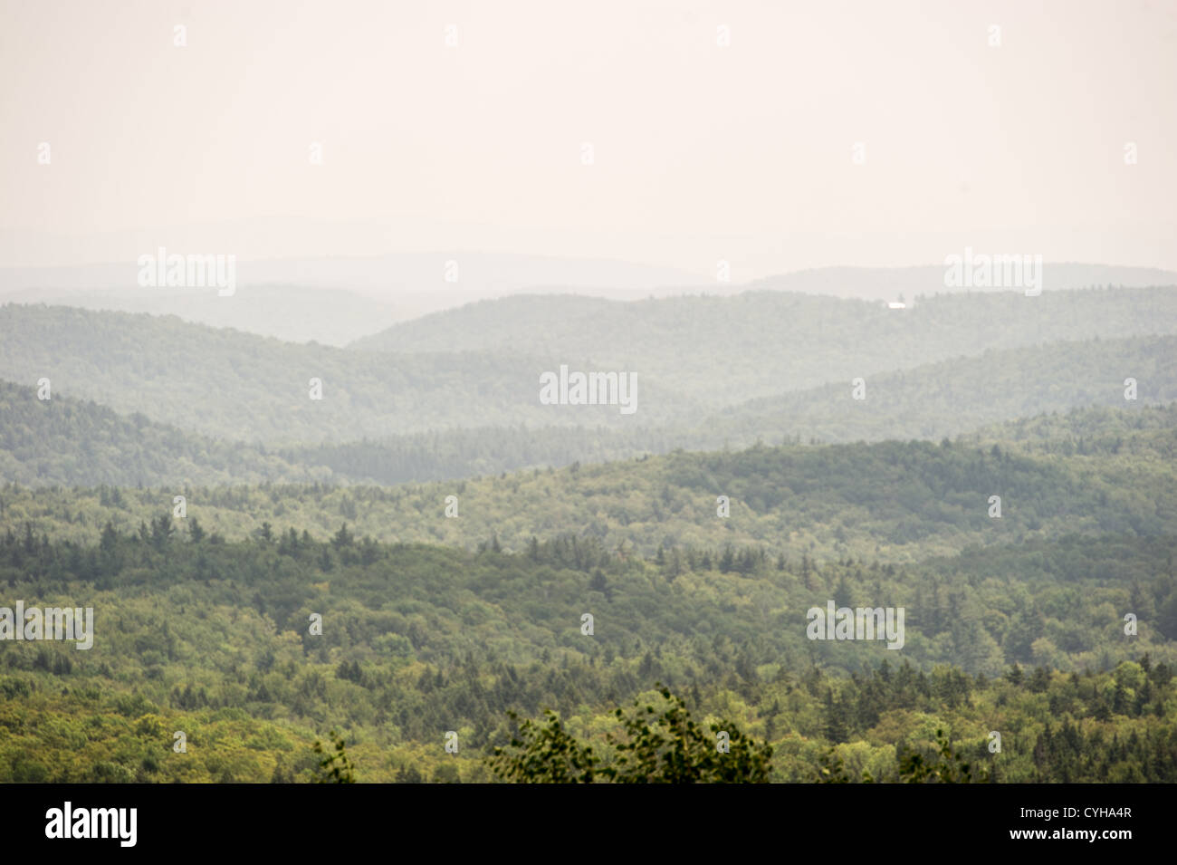 Virginia donnent sur les montagnes de la Nouvelle Angleterre sur road trip Banque D'Images