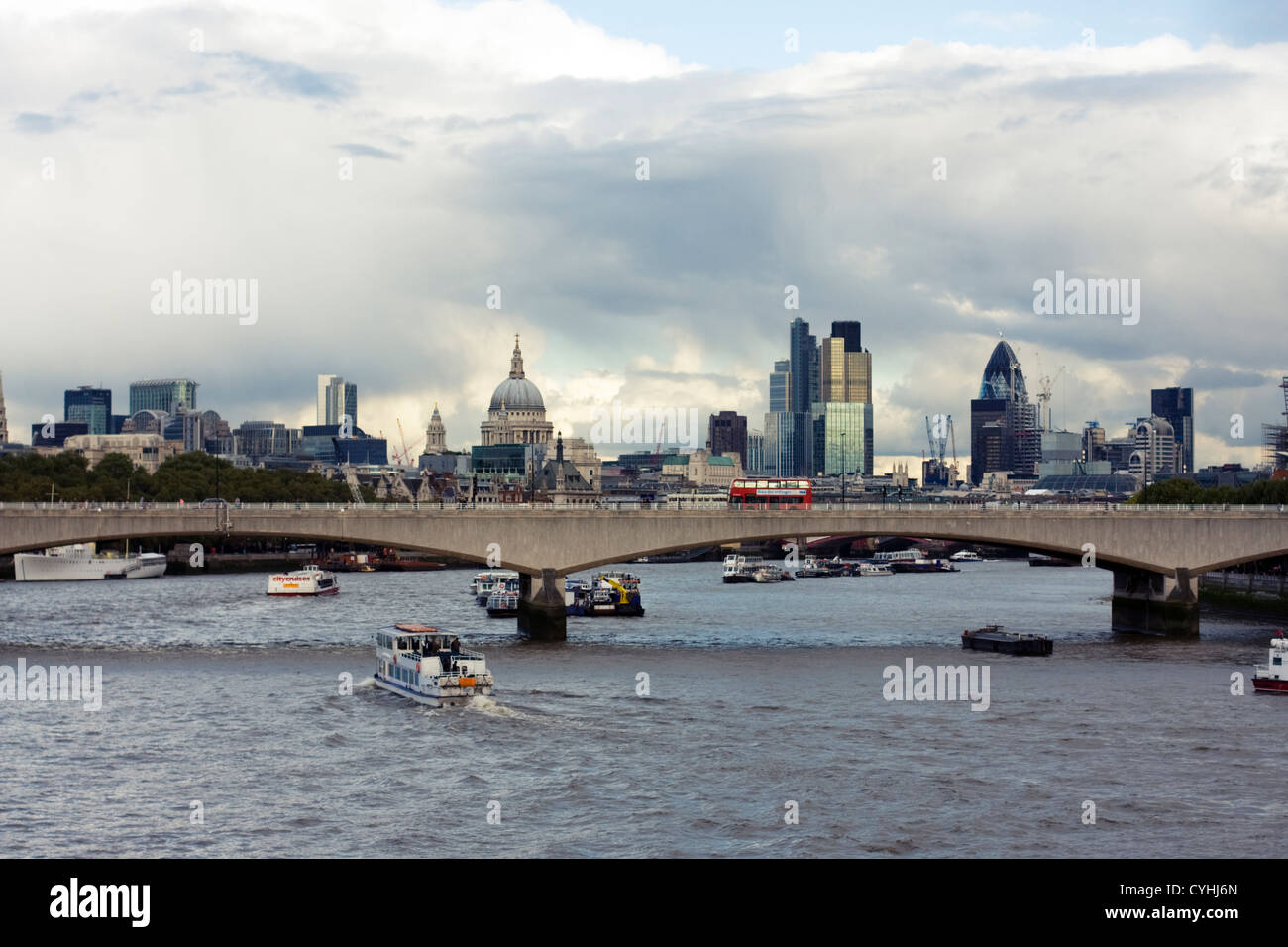 Waterloo Bridge, Londres, Royaume-Uni Banque D'Images