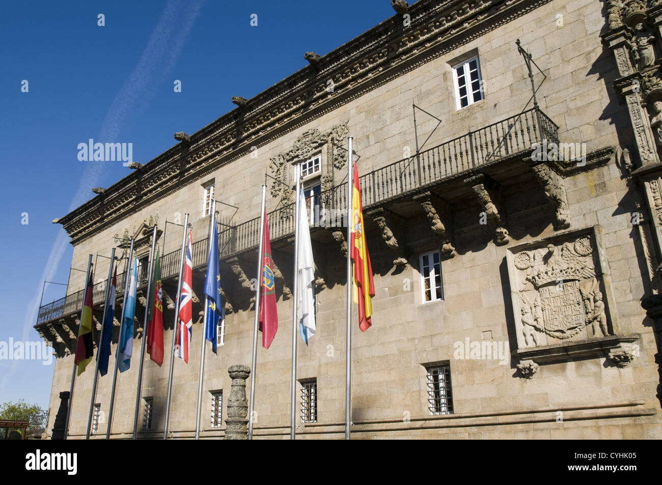 PARADOR DOS REIS CATOLICOS Santiago de Compostelle, Galice, Espagne Banque D'Images